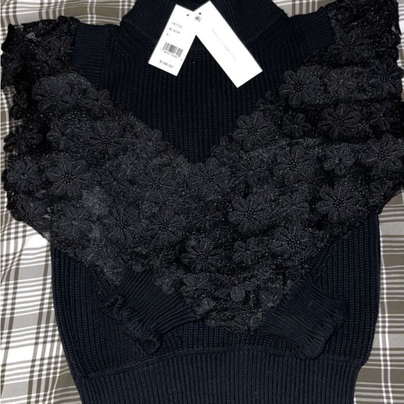 best offer! Black French connection Juri Mozart Mock-neck Sweater - Picture 2 of 2